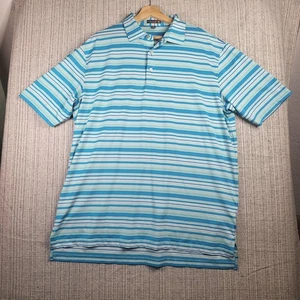 Peter Millar Polo Shirt Mens XL Summer Comfort Golf Performance Striped Lightwei - Picture 1 of 6
