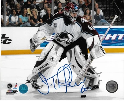 JOSE THEODORE AVALANCHE CANADIENS PANTHERS AUTOGRAPHED SIGNED NHL PHOTO 8X10 COA - Image 1 of 2