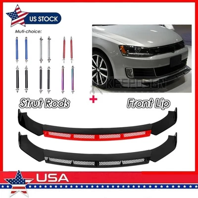 Kit de carrocería de alerón divisor de labios para parachoques delantero para Volkswagen Jetta piezas varillas de puntal Foto 1 de 4