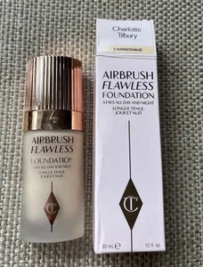 Charlotte Tilbury Airbrush Flawless Foundation, 3 Warm NEW Full Size NEW IN BOX - Picture 1 of 3