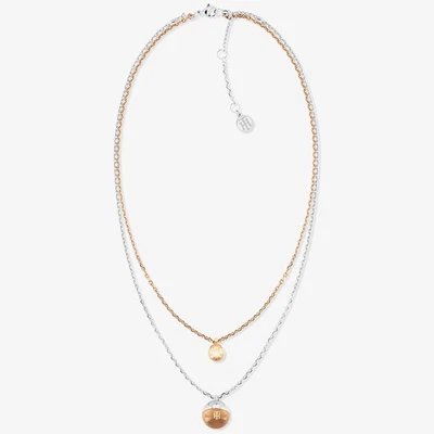 Tommy Hilfiger Damas Doble Colgante Collar 2780491 Foto 1 de 2