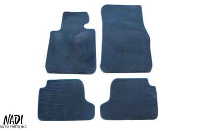 BMW F87 M2 2016-2021 juego alfombrillas puntada azul delanteras y traseras OEM Foto 1 de 4