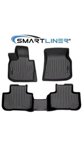 Revestimientos de piso Smartliner negros primera y segunda fila para BMW XM 2023 2024 - Imagen 1 de 3