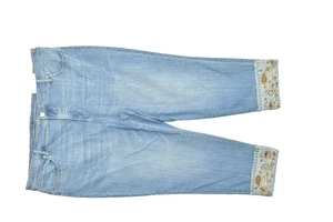 NEW Chico's So Slimming Girlfriend Ankle Jeans Paisley Cuff Size 3 (US 16) NWT - Picture 1 of 8