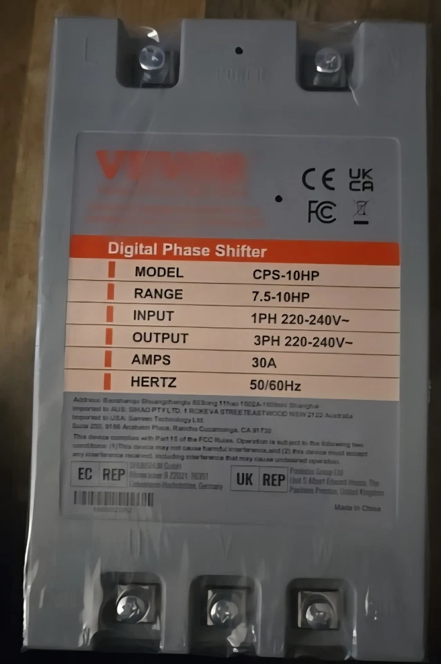 Palanca de cambios digital de fase 10 HP 30A convertidor trifásico 220V para taller garaje motor Foto 1 de 1