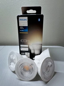 4 Philips Hue GU10 (White Only) Smart LED Spotlights (1 New, 3 Lightly Used) - Picture 1 of 2