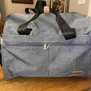 Ruvalino Diaper Bag Large Tote Travel Shoulder Bag Gray  Lots Of Pockets - Picture 1 of 13