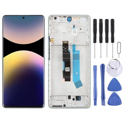 Für Xiaomi Redmi Note 14 Pro 4G AMOLED LCD Display mit Rahmen Ersatzteil Blau - Bild 1 von 4