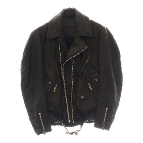 CHROME HEARTS Giacca doppiopetto lino CROME HEARTS GABBA pugnale zip bottoni crossball usata