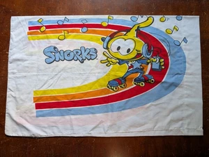 1984 VINTAGE SNORKS CARTOON PILLOW CASE ORIGINAL - Picture 1 of 3