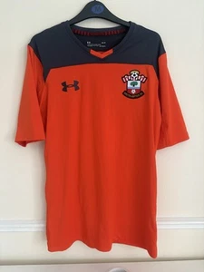 Men’s Southampton FC Football Training Shirt Under Armour Orange Grey Size Large - Picture 1 of 8