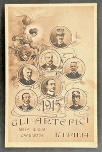 Erster Weltkrieg 1915 italienische Regierung Minister Politiker unbespielt aber signiert - Bild 1 von 2