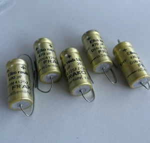 5 Stück - Axial - 470uF 25V - FRAKO EFH - Elko Kondensatoren - Audio - NOS NEU - Bild 1 von 5