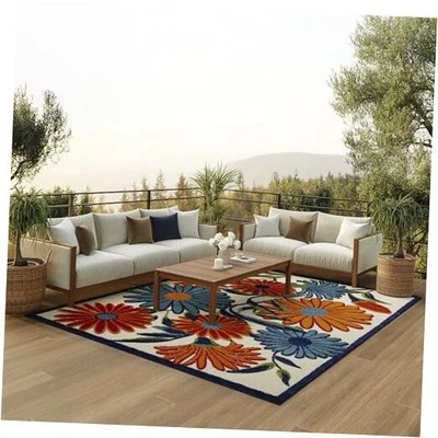  Aloha Indoor/Outdoor Multicolor 7' x 10' Area Rug, Easy Cleaning, Non  - Image 1 of 4