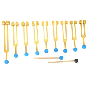 9-Teiliges Stimmgabel-Set mit Hämmern für Heilung, Klangtherapie, Meditatio4901 - Bild 1 von 9