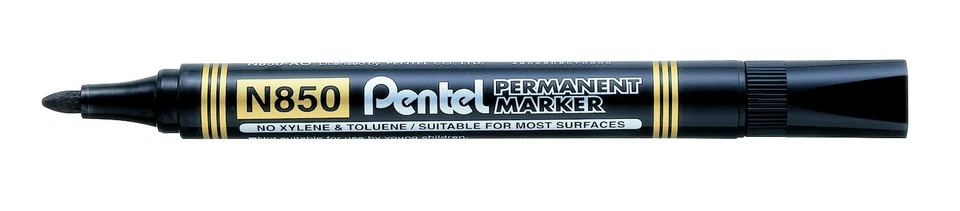 Marcadores Permanentes Pentel Bullet Point - Negro (Pack de 12) Foto 1 de 4