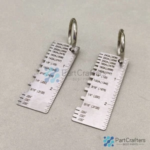 2Pcs Thickness Gage Sheet Metal Gauge Measuring Tool Wire Gauge Stainless Steel - Picture 1 of 5