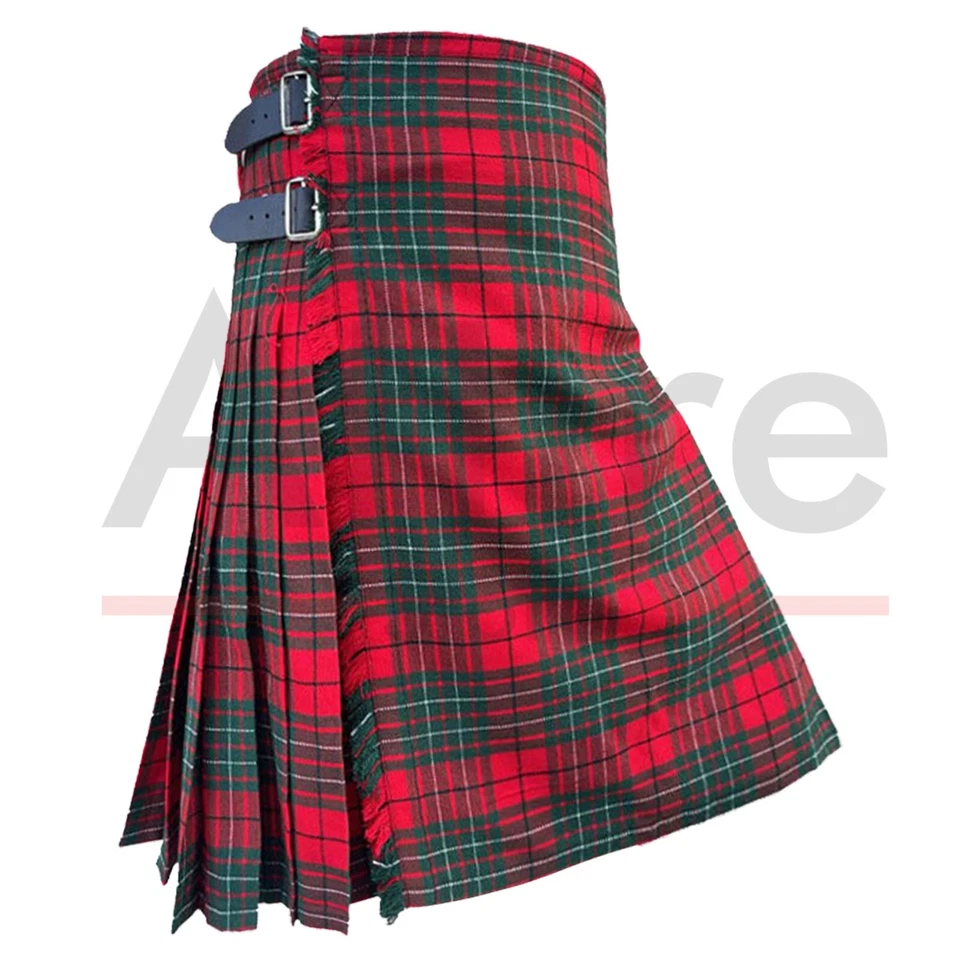 ATTIRESTORE Scottish Handmade Traditional Cumming Tartan Kilt - Clan Cumming Tartan Kilt
