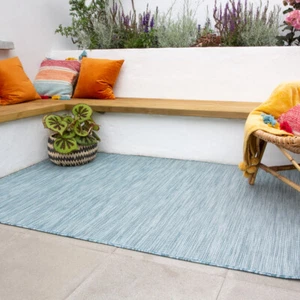 Uni Duck Egg Outdoor Teppich | Verschleißfester Kunststoff Gartenteppich | Flurläufer - Bild 1 von 11