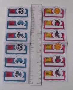 Cotton Washable Laundry Name Tabs Tags Label Boys Girls Sew Stitch Iron Sport - Bild 1 von 22