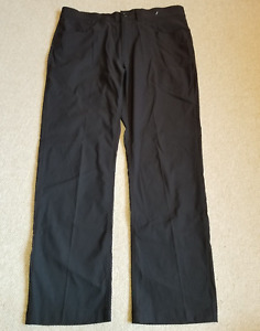 Mens Pants-EDDIE BAUER-black nylon stretch "Travex Horizon Guide Straight"-35X30