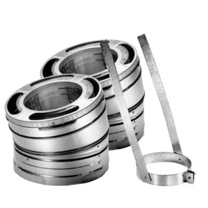 DuraVent Schornsteinrohr 6" Edelstahl Bogen Kit Keramik Decke Isolierung - Bild 1 von 1
