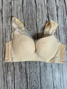 Women’s Plus Size Lace Bra 38C Beige - Picture 1 of 8