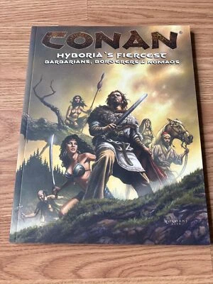Conan Hyboria's Fiercest Barbarians Mongoose RPG tapa blanda 2005 genial Foto 1 de 4
