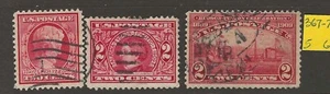 US Scott #367, 370, 372 USED F/VF Set of perf 1909 Commemoratives! 5 - Picture 1 of 1