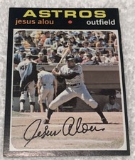 1971 Topps Baseball # 337 Jesus Alou - Houston Astros Outfield