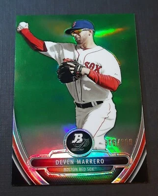 2013 Deven Marrero Green Refractor /399 Bowman Platinum Prospects Chrome #BPCP89 - Image 1 of 3
