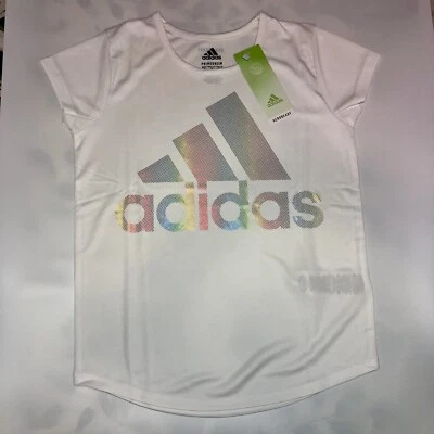 Adidas girls Rainbow Foil Tee - Image 1 of 2