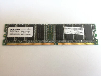 Buffalo DD4333-S512HCJ 512MB PC3200 DDR-400MHz non-ECC Unbuffered CL3 - Image 1 of 2