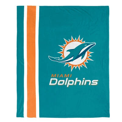 FOCO NFL Miami Dolphins Peluche Suave Micro Raschel Manta, 50 x 60 Foto 1 de 4