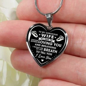 To My Gorgeous Wife Luxus Halskette Geschenk für Hochzeitstag Valentinstag - Bild 1 von 6