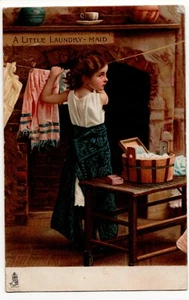 Children - A Little Laundry Maid - Tuck 1750, Art Series Postcard - 1904 - Picture 1 of 2