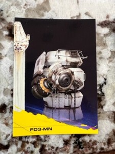 2018 TOPPS SOLO A STAR WARS STORY YELLOW PARALLEL CARD FD3-MN #30