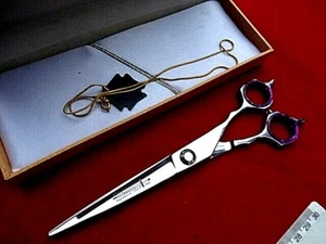 7" Ball Bearing 440C_Hairdressing Hair ScissorsJapanese Steel_Dble Hook - Imagen 1 de 12