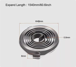 Molla pressa trapano alimentazione molla ritorno bobina gruppo molla parte 0,8 * 8 * 1540/48 mm - Foto 1 di 3