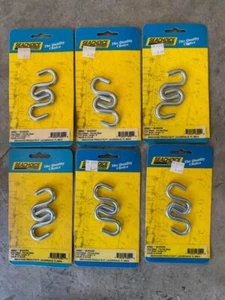 Seachoice S-Hook Model 43551 Zinc Plated Steel 1/4" Hook, Length 2" (two pack) - Picture 1 of 1