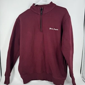 Palm Angels Burgundy Size Large quarter zip Sweatshirt - Picture 1 of 17