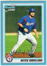 MITCH MORELAND - 2010 BOWMAN PROSPECTS BLUE RC /520