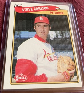 Steve Carlton 1989 Swell Baseball Card #95, Philadelphia Phillies MLB HOF’er