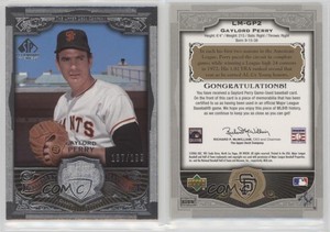2006 SP Legendary Cuts Materials Silver /199 Gaylord Perry #LM-GP2 HOF