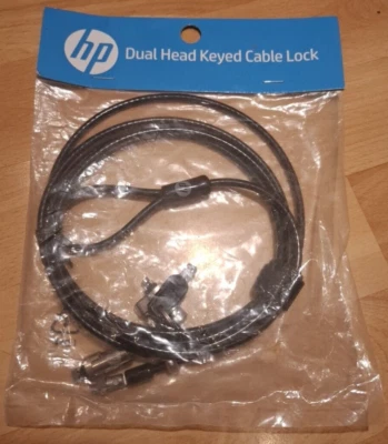 HP Kabelsperre Dual Head Keyed Cable Lock Kabelschloss T1A64AA Sicherungskabel - Bild 1 von 2