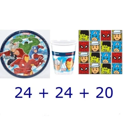 KIT PARTY TAVOLA 68pz AVENGERS MARVEL SUPEREROI FESTA COMPLEANNO - Immagine 1 di 4