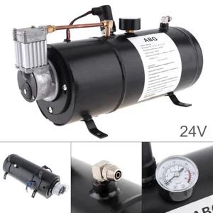 Universal 24V 150 PSI Air Horn Compressor Tank Pump for Air Horn / Air Bed/ Tire