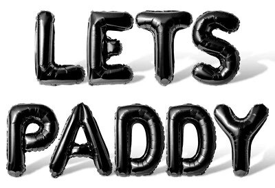 LETS PADDY Letter Balloon Banner - 10 Color Options - St Patricks Day Decoration - Image 1 of 4