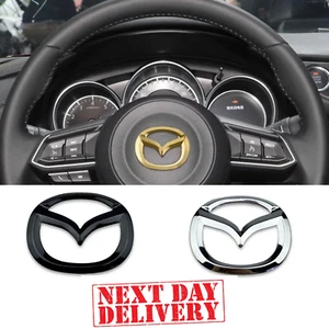 Steering Wheel Sticker for Mazda 2 3 6 CX-3 CX-5 CX-30 MX-5 RX-8 Atenza Emblem - Picture 1 of 9