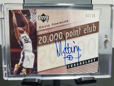2006-07 Upper Deck CHRONOLOGY David Robinson 20,000 Point Club Auto 07/25  RARE!